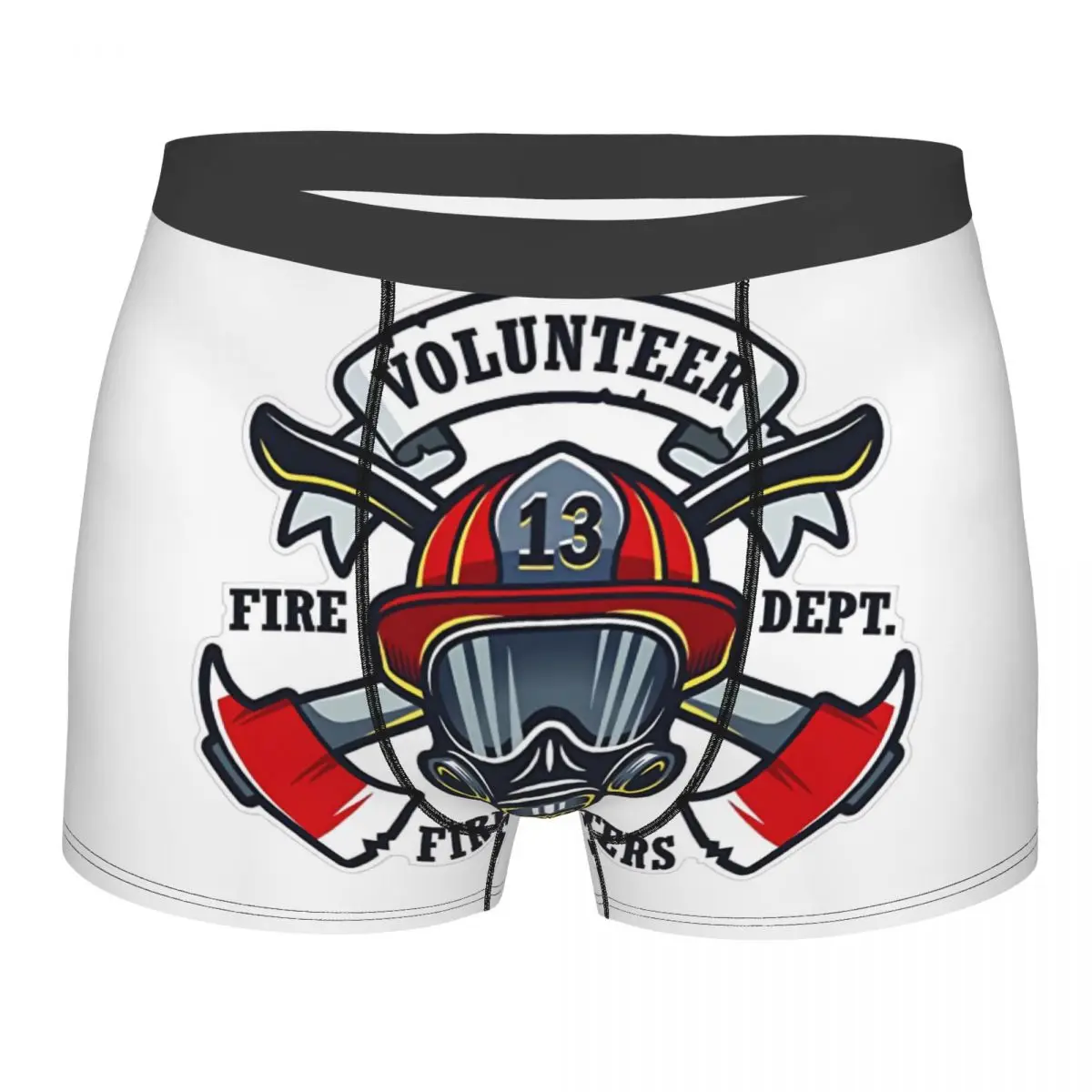 

Fashion Fire Rescue Firefighter Boxers Shorts Underpants Men's Breathbale Briefs Underwear