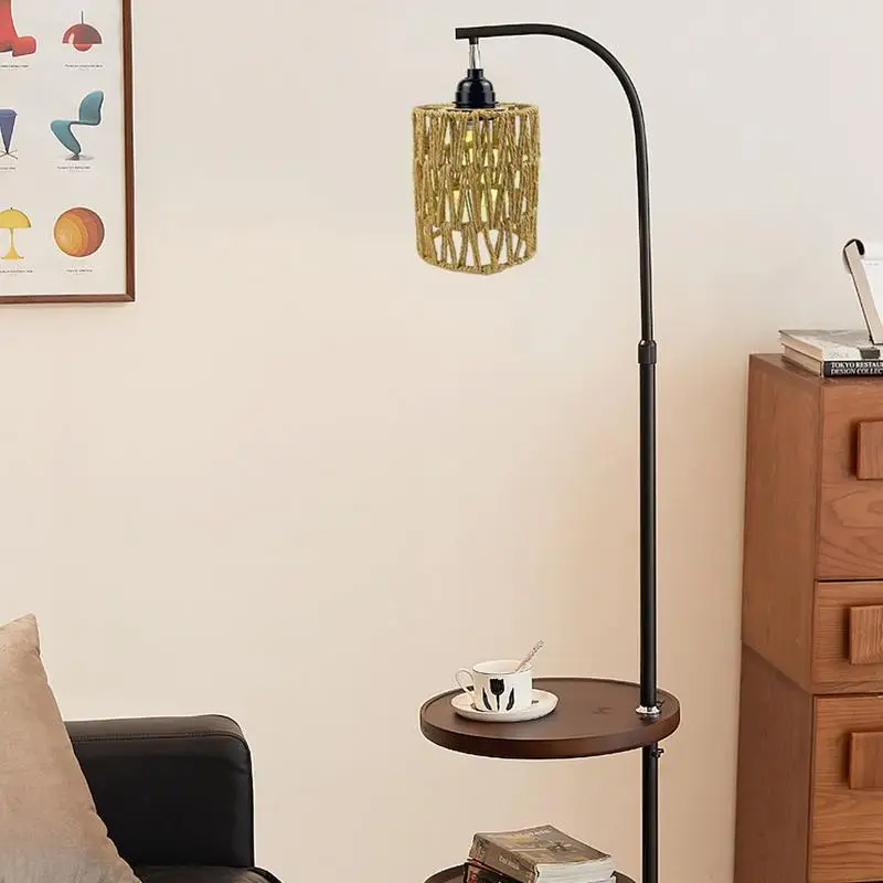 

Rattan Lampshade Pendant Light Shade Lamp Cover Replacement For Kitchen Dining Room Study Room Bedroom Lofts 5.9inch height