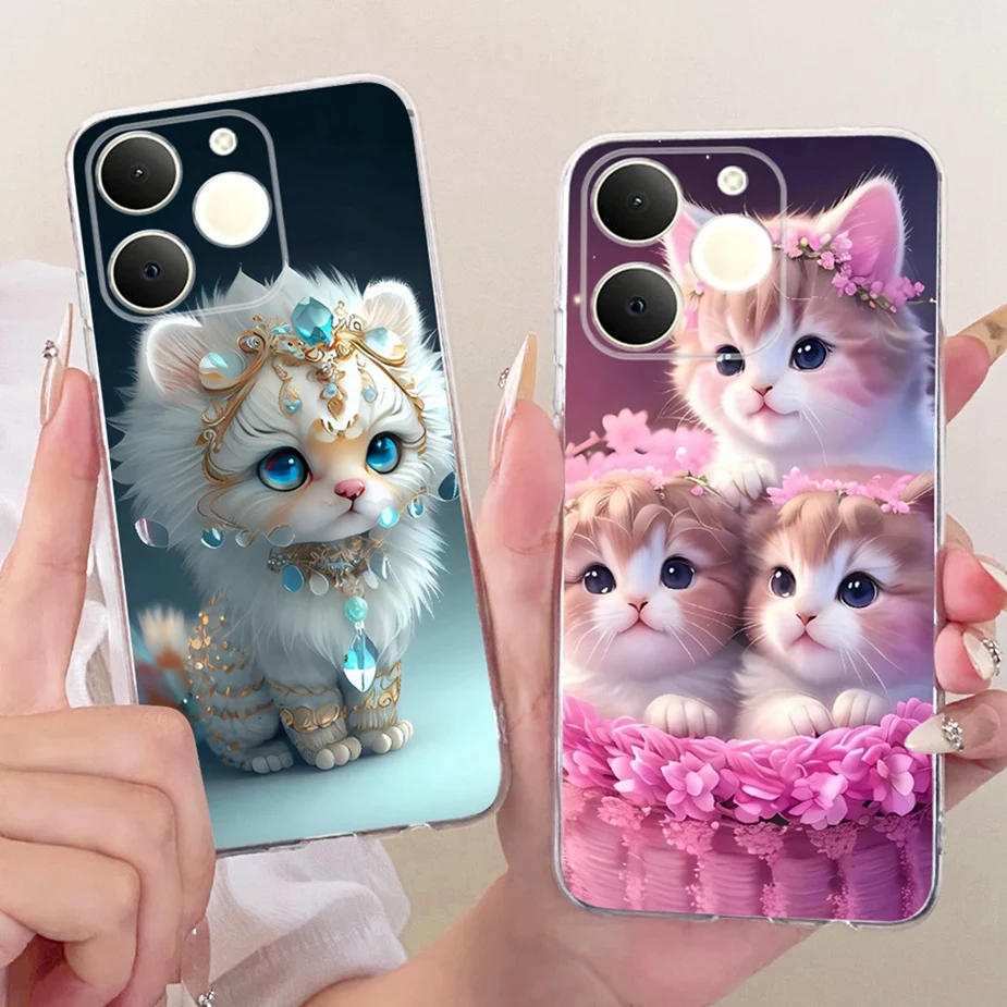 Luxury Lotus Painted Soft Silicone Case - Elegant Protective Cover