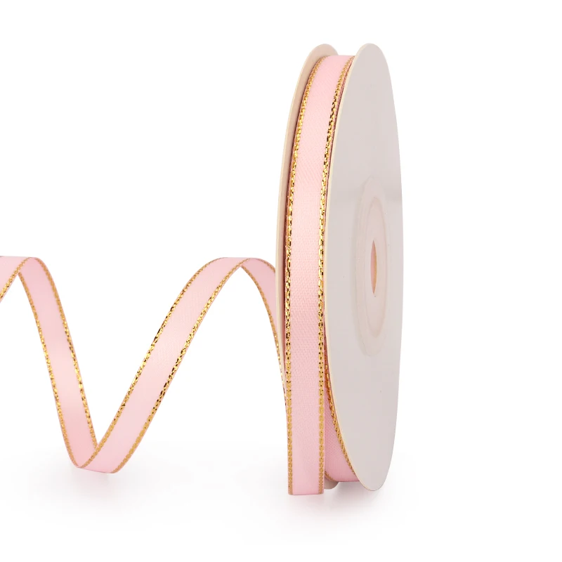 Elegant Gold Rim Ribbon - 20 Yards for Gift Packaging & Decorative Crafts