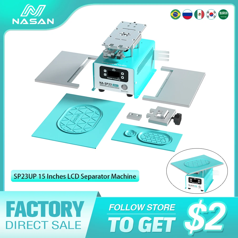 

NASAN SP23UP LCD Screen Separator for Mobile Phone iPad Watches 15 Inches Repair Super Suction Screen Repair Separation Machine