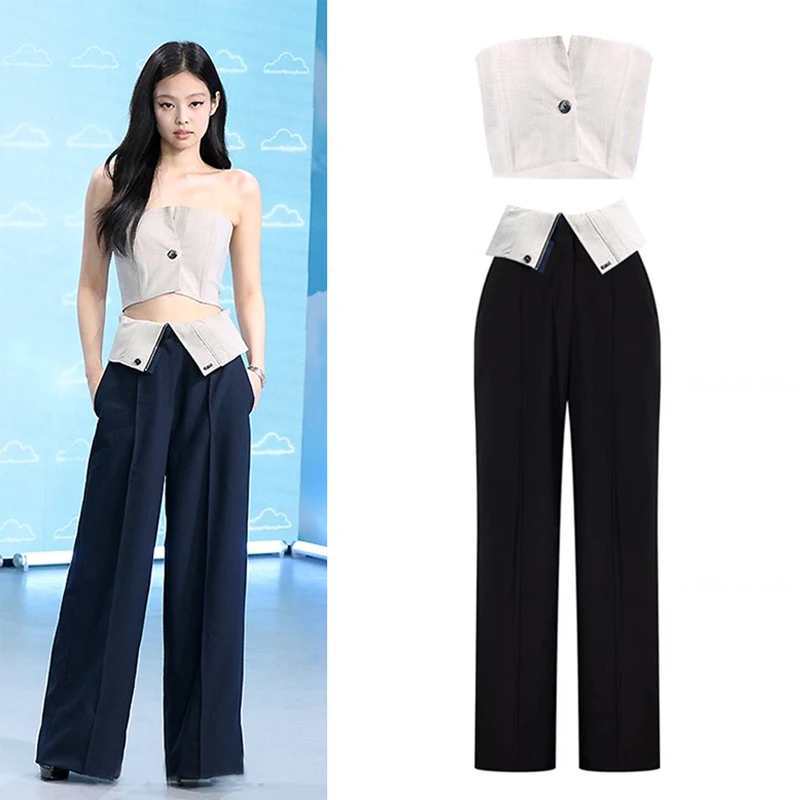 

Костюм Kpop в стиле хип-хоп для женщин, комплект для группового ночного клуба, Женский певец, сценический костюм для выступления на подиуме, женская модель DWY8305