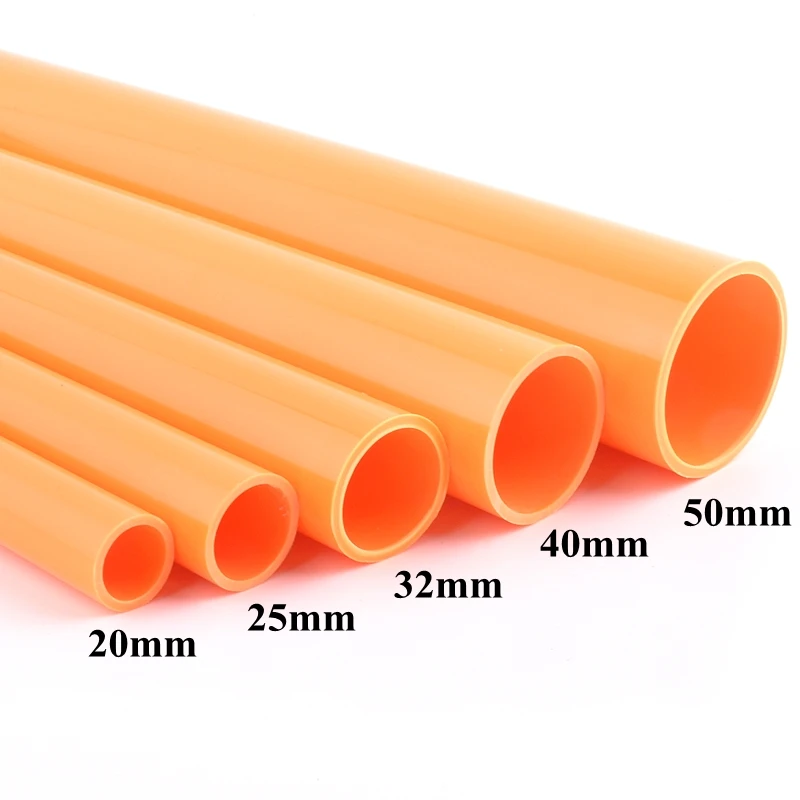 PVC Acrylic Pipe 9 Colors Outer Dia 20~50mm Aquarium Fish Tank Tube Garden Home Irrigation System Aquaculture 49~50cm Water