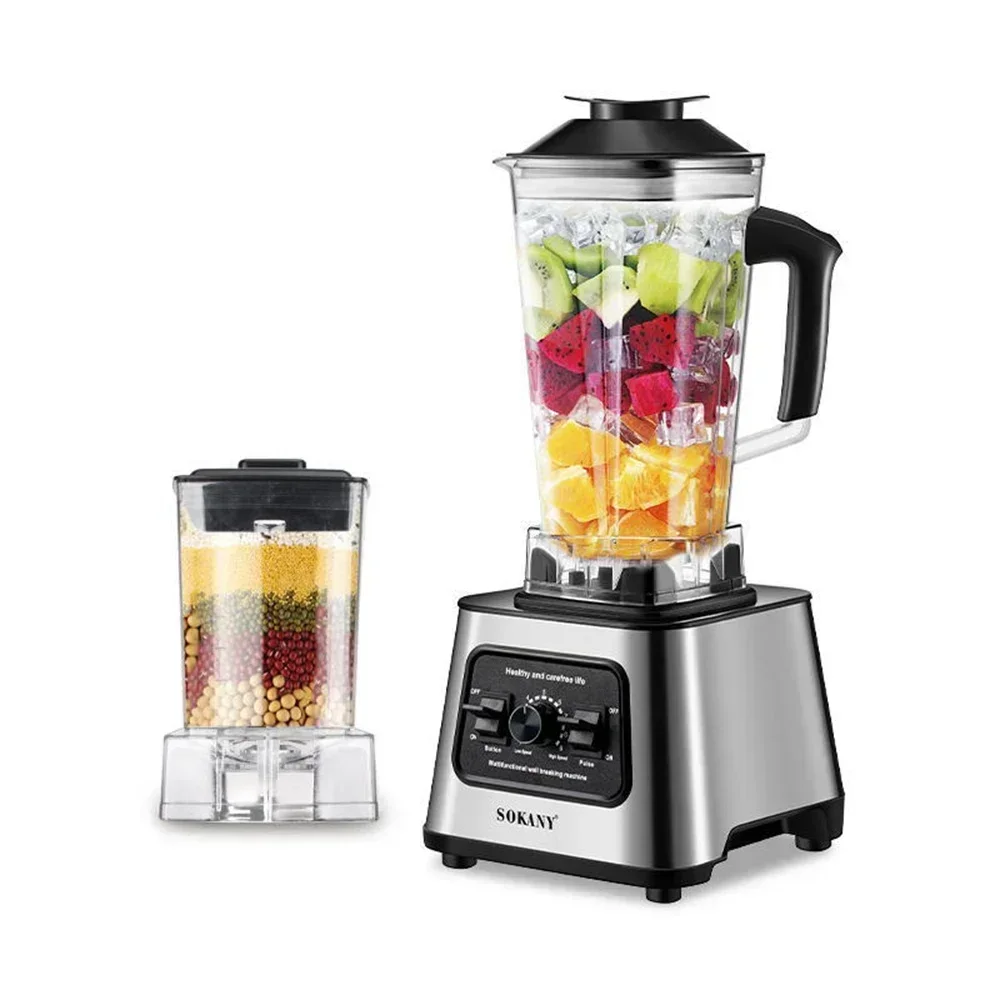 6000W Powerful Blender, Blender Smoothie Maker Table Blender with 2.5L Container, Professional Blender Mixer for Ice,Nut,Fruit images - 6