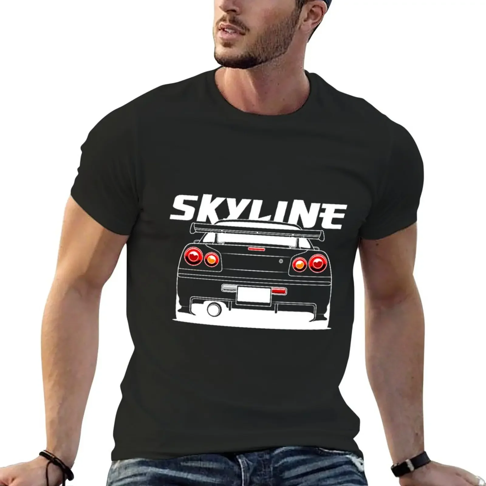 

R34 Gtr T-Shirt graphics plain Men's t shirts