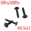 50pcs 100pcs Servo Screws M2.5x12mm PWA Cross self-tapping With Pad Head self tapping for FUTABA JR HITEC MKS EMAX KST 2