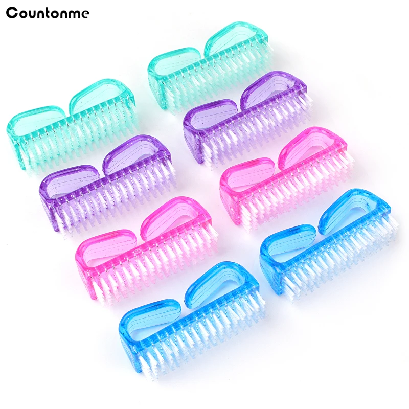 

16Pcs Large Size Nail Cleaning Brushes Soft Scrubbing Tool Handle Hand Manicure Brush Dust Cleaner