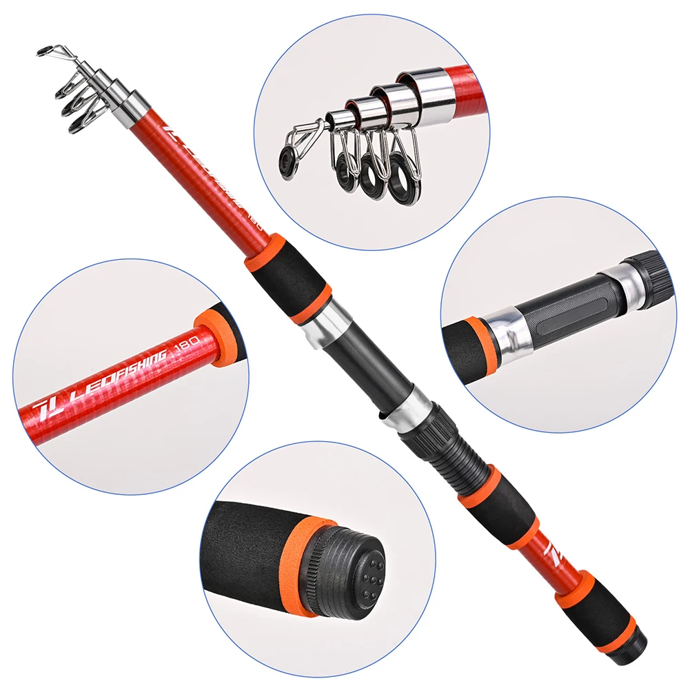 Portable Fishing Pole Mini Foldable Hand Fishing Pole Ultra-light  Breaking-resistance Outdoor Accessories for Stream Freshwater