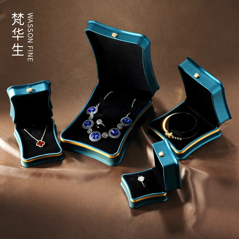 Factory direct supply jewelry storage box high-end crown waist jewelry wedding box ring necklace bracelet set packaging