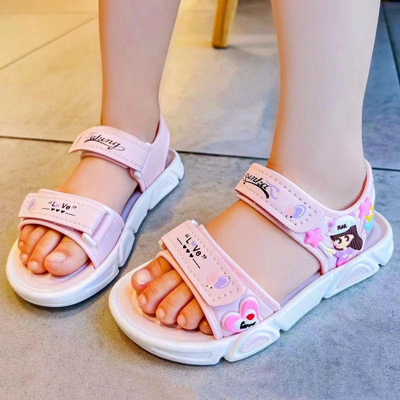 Trendy Cute Cartoon Open Toe Sandals For Girls, Breathable Lightweight Wear-resistant Sandals For Spring And Summer 6