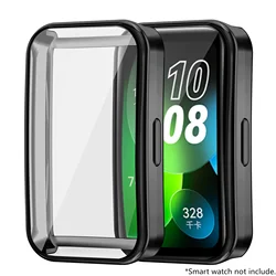 Premium Protective Screen Bumper Case - Full Coverage Soft TPU Shield for Wearable Devices Accessories (Black)