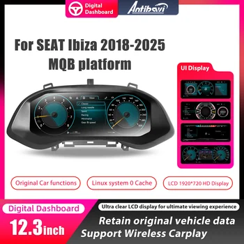 Panel de Instrumentos Digital para SEAT Ibiza 2018-2025, Plataforma MQB, Cabina Virtual, Velocímetro 1