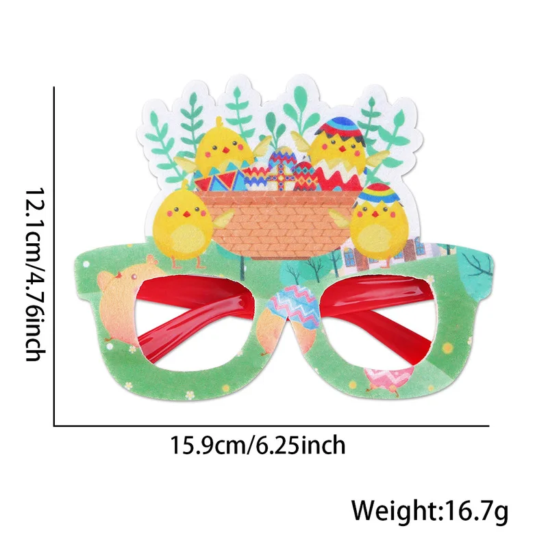 Easter Eggs Rabbits Glasses Holiday Party Decorations Chicken Glasses Frames Children'S Cartoon Photography Props Accessor