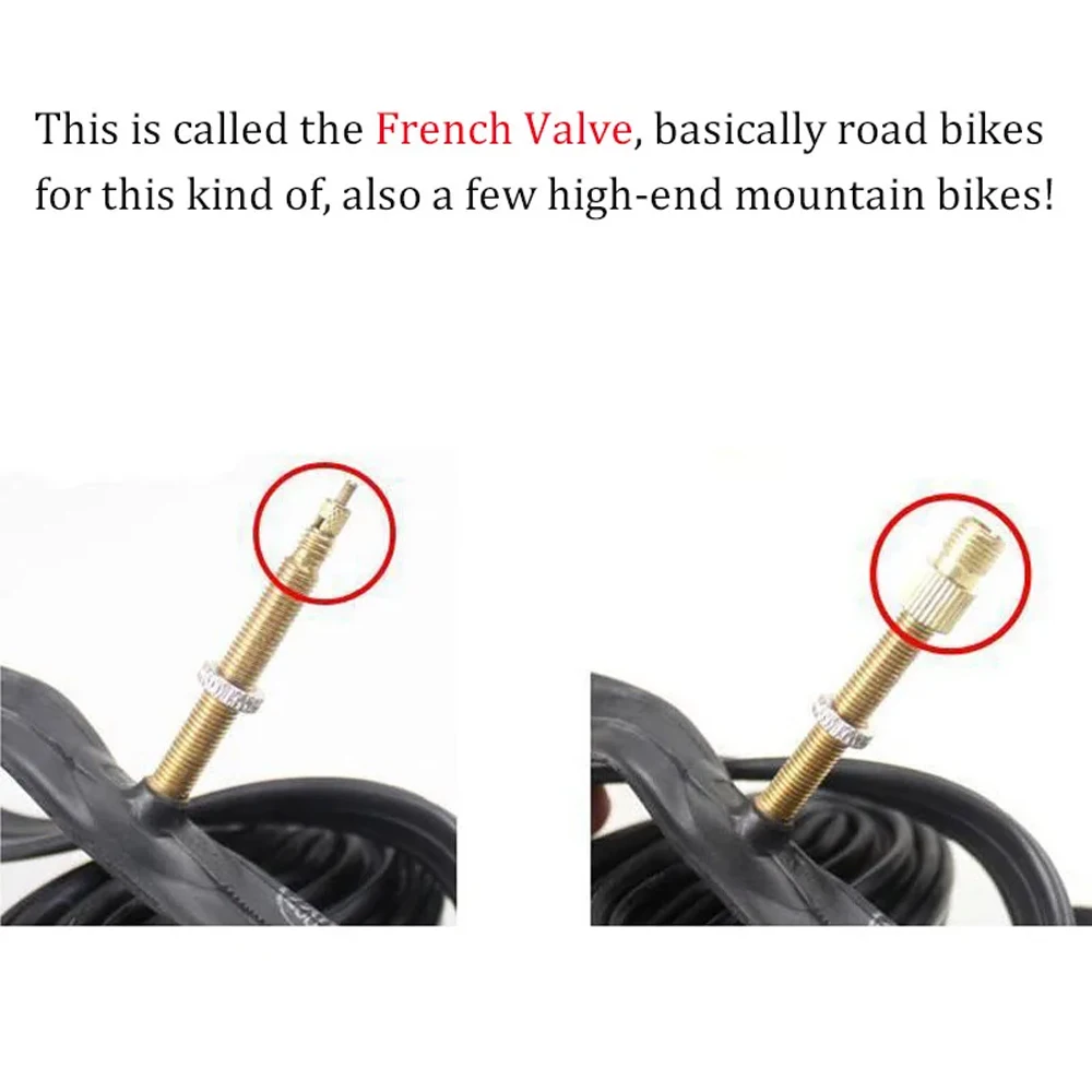 Bicycle Valve Adapter 4/5PC F/V To A/V Valve Adapter Bike Value Converter Presta To Schrader Golden Bike Tire French Valve Adapter Bicycle Accessories