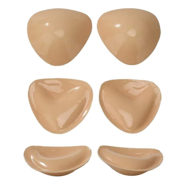 Sticky Bra Bra Pads Inserts Bra Insert Pads Double Sided Adhesive Sticky Bra Inserts Push Up Thick Sponge Breast Lift Pads Women Swimsuit Bikini Cup Enhancer