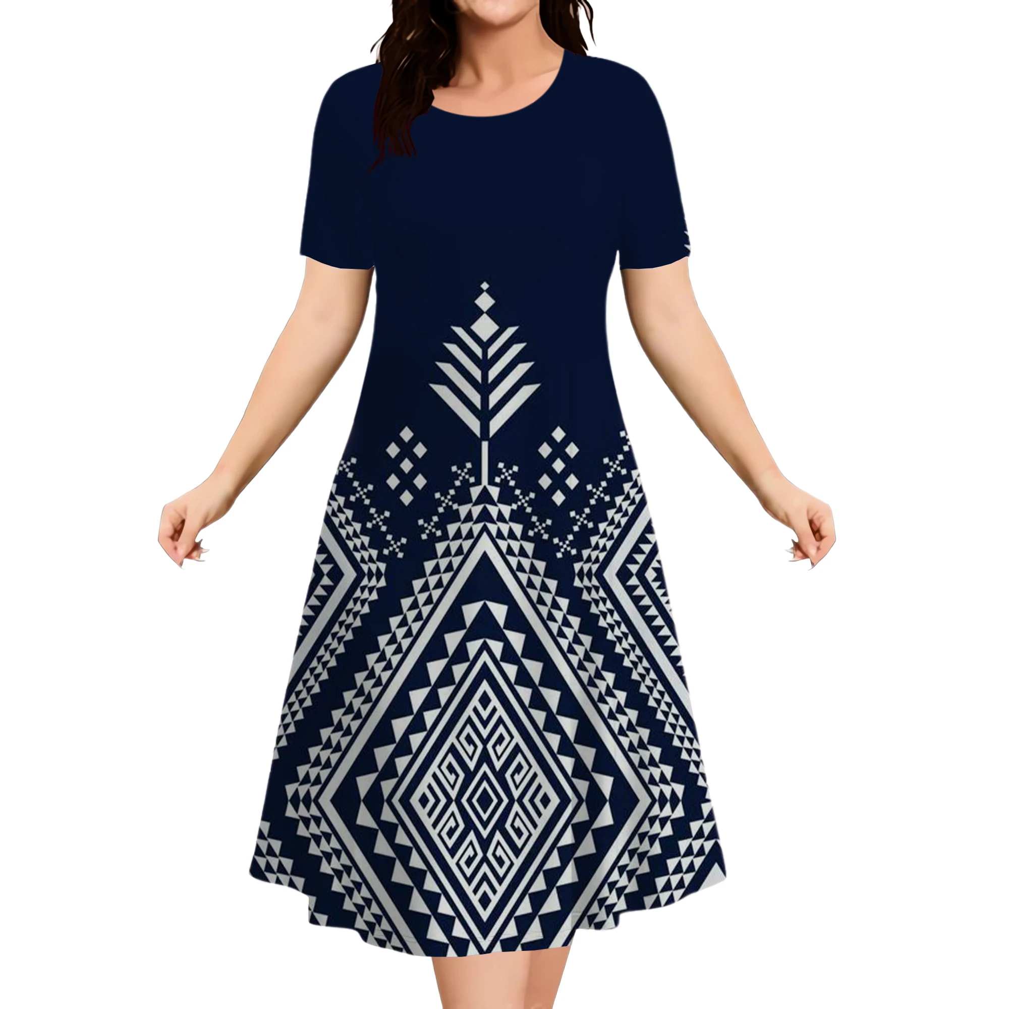 2026 New Floral Graphic Print Women’s Dresses Elegant Ladies Summer Dress Casual Retro Plus Size Female Fashion Loose Dress 9XL