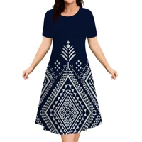 2026 New Floral Graphic Print Women’s Dresses Elegant Ladies Summer Dress Casual Retro Plus Size Female Fashion Loose Dress 9XL