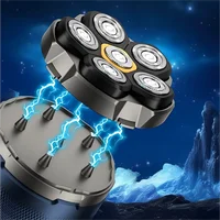 Rasoir électrique pour hommes chauves, rasoir magnétique 6D, tondeuse à cheveux rechargeable, LED étanche, coupe-cheveux pour le visage 5