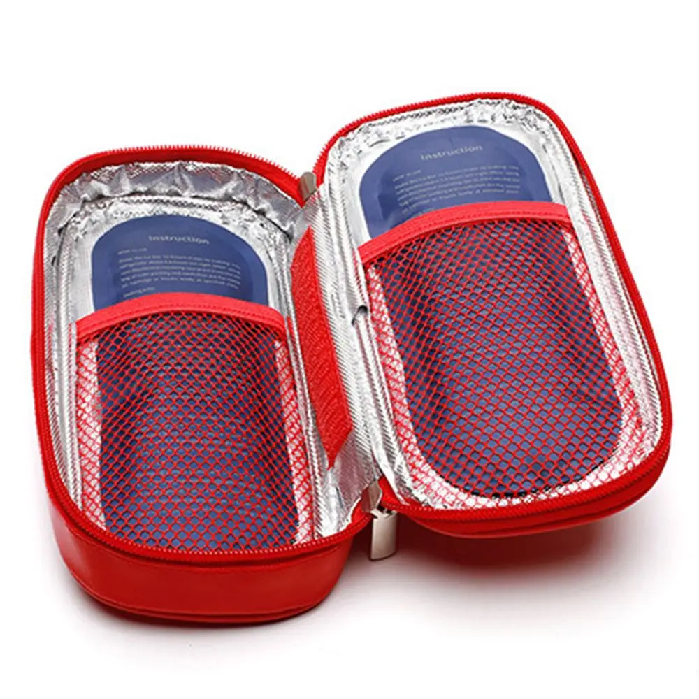 1Pc Portable Ice Pack Diabetic Pocket Thermal Insulated Pill Protector Insulin Cooling Bag Cold Gel Travel Case Medicla Cooler