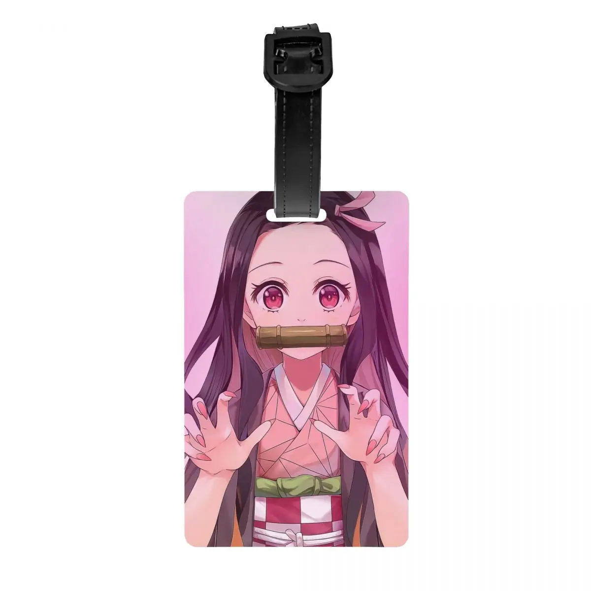 

Anime Demon Slayer Luggage Tags for Travel Suitcase Kimetsu No Yaiba Nezuko Privacy Cover Name ID Card