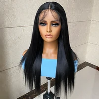 Lace Front Wig Long Straight Synthetic T-Part 13x4.5x1.5 Lace Wigs Heat-resistant Fiber Blonde Ginger Highlight Wig