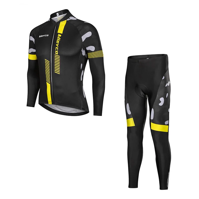 

2024 Cycling Set Long Sleve Men's Shirt Outfit Clothes Bicycle Jersey Sleeve Bike Breathable Maillot MTB Equipment Ropa Ciclismo