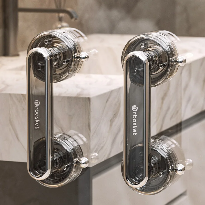 Suction Cup Glass Door Handle No Punching Bathroom Sliding Door Strong Armrest Window Cabinet Door Refrigerator