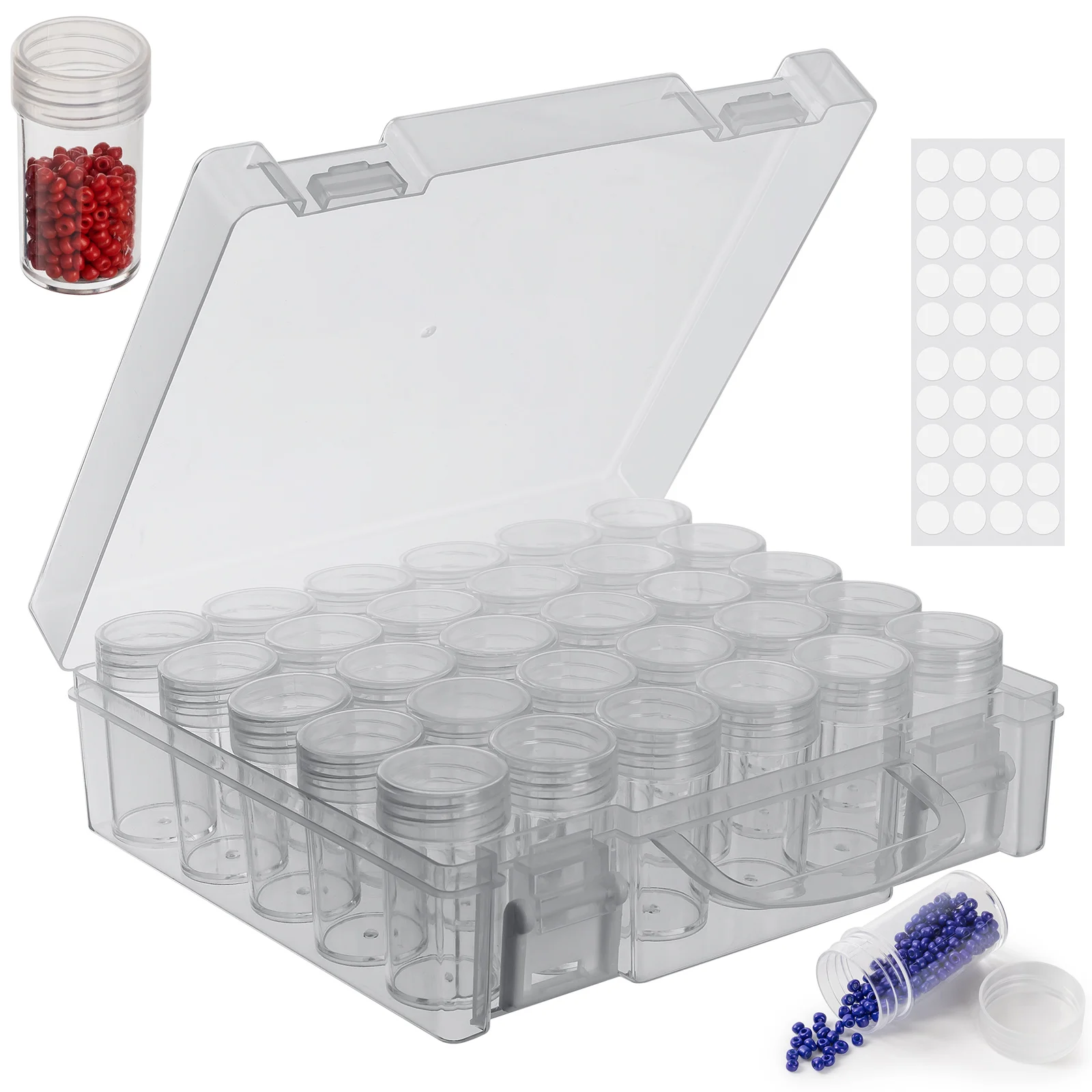 Diamond Painting Storage Containers 30 Slots Bead Organizer Box Plastic Small Clear Embroidery Box for Craft Beads Rhinestones storage box diamond painting storage box storage container plastic storage box