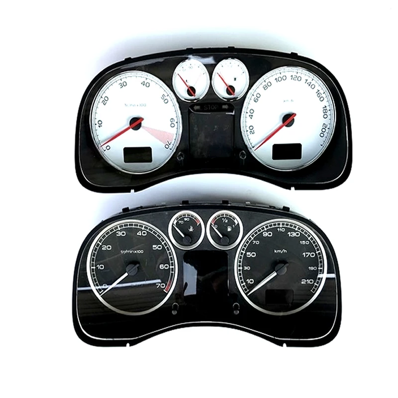 Para Peugeot 307 panel de instrumentos de salpicadero de coche conjunto de combinación de odómetro original 1