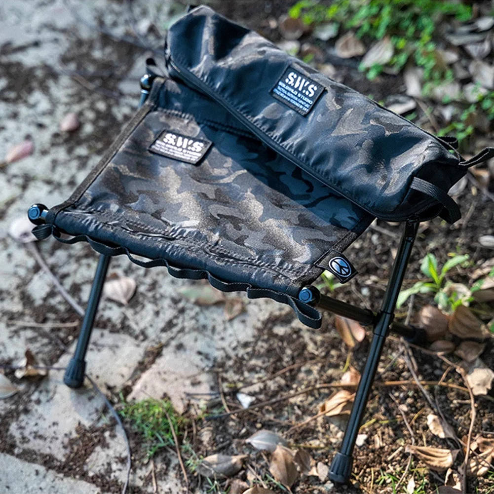 Portable Ultralight Camping Folding Stool Waterproof Travel Chair High Load-Bearing Compact Design for Hiking