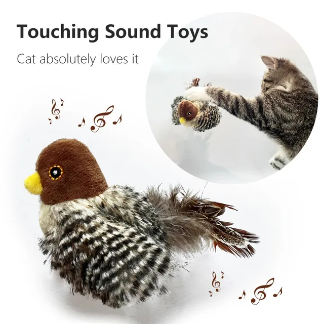 Interactive Cat Toys Electric Squeaky Simulation Bird Plush Cats Pets Teasing Toys with Feather Catnip Kitten Chirping Bird Toys Interactive Cat Toys Electric Squeaky Simulation Bird Plush Cats Pets Teasing Toys with Feather Catnip Kitten Chirping Bird Toys