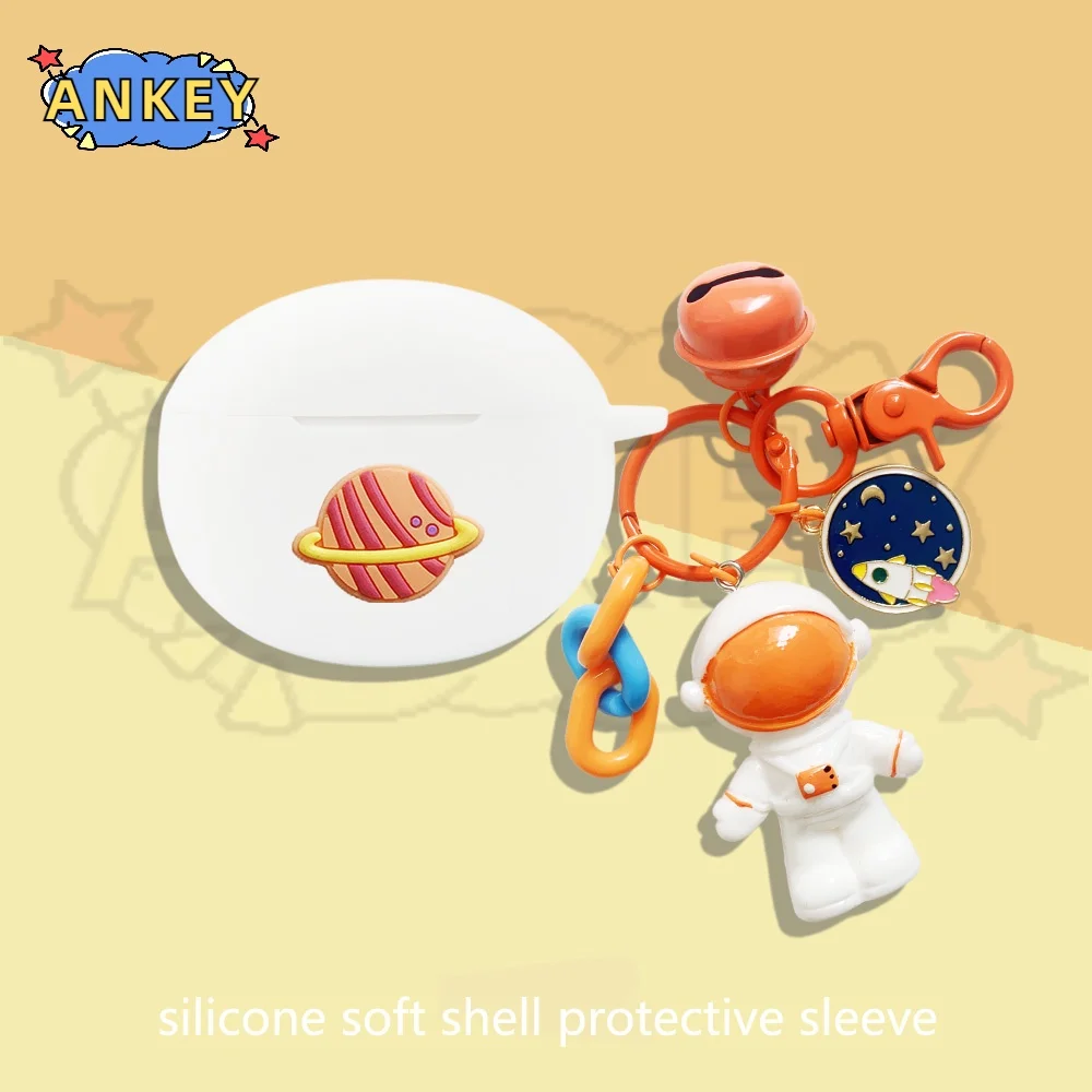Custodia Per Soundpeats Air 4 Pro / Mini Pro Hs / Opera 03 05 Cover In Silicone Per Auricolari Lovely Astronaut Doll Earbuds Soft Protective