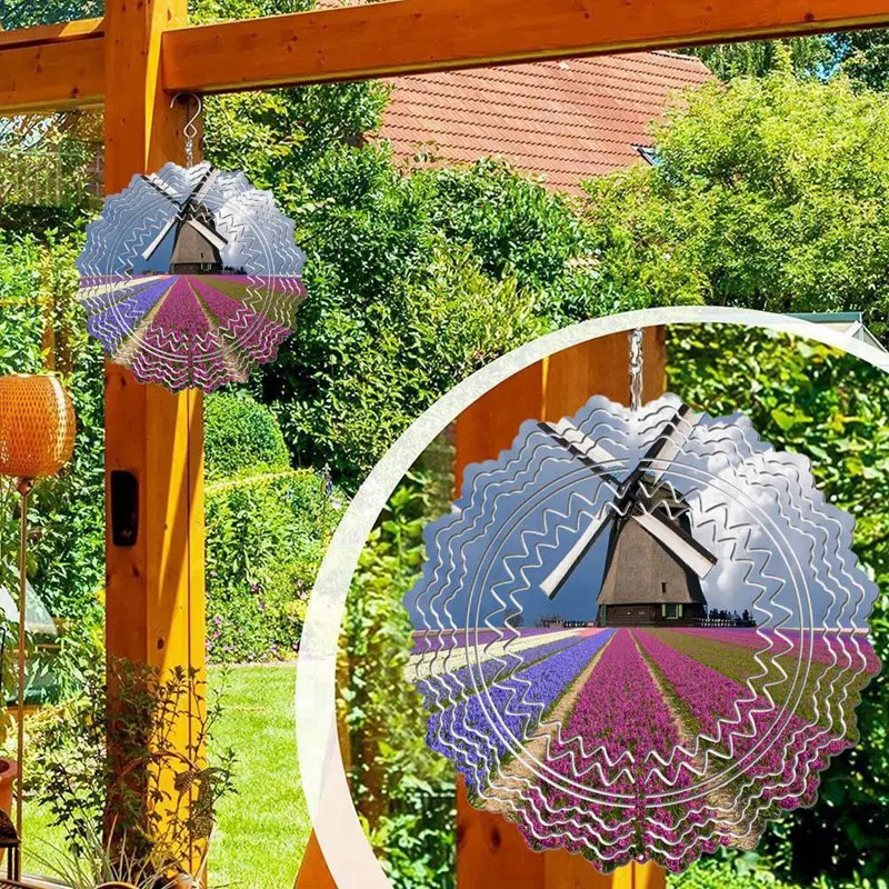 

8 шт. 10 дюймов сублимационный Спиннер, заготовки для 3D садовых ветровых спиннеров, белые сублимационные заготовки, двухсторонние скульптуры