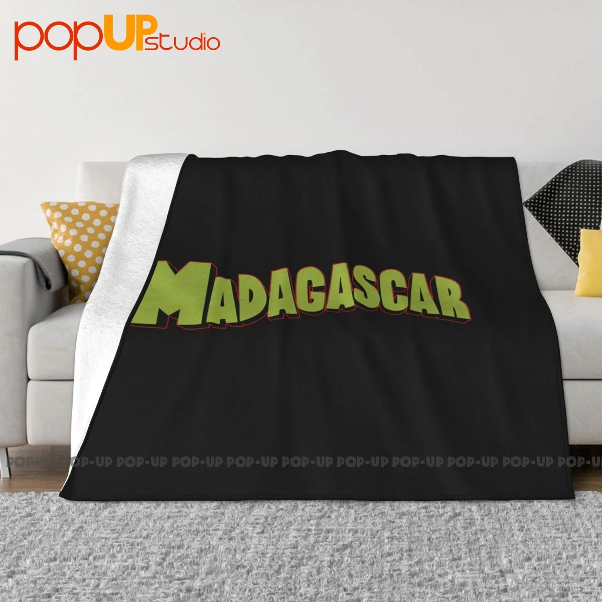 Madagascar Logo Movie Alex Julien Melman Coperta Calore Doppio Scopo Home Decotation