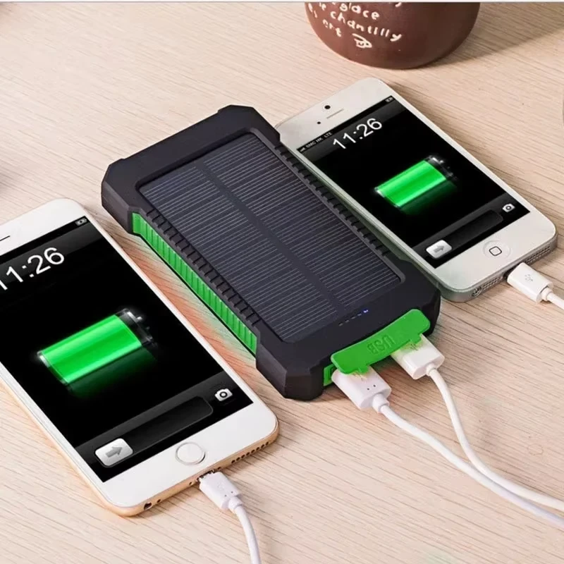레노버 500000mAh 태양광 보조배터리 초고속 충전 야외용 휴대용 배터리 (아이폰, 삼성, 화웨이 호환)