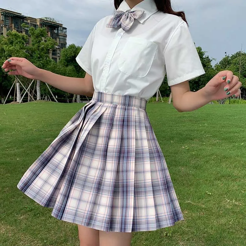 plaid skirt New Korean version of pleated skirt 2022 high waist summer women's skirt sexy plaid mini skirt dance skirt brown skirt