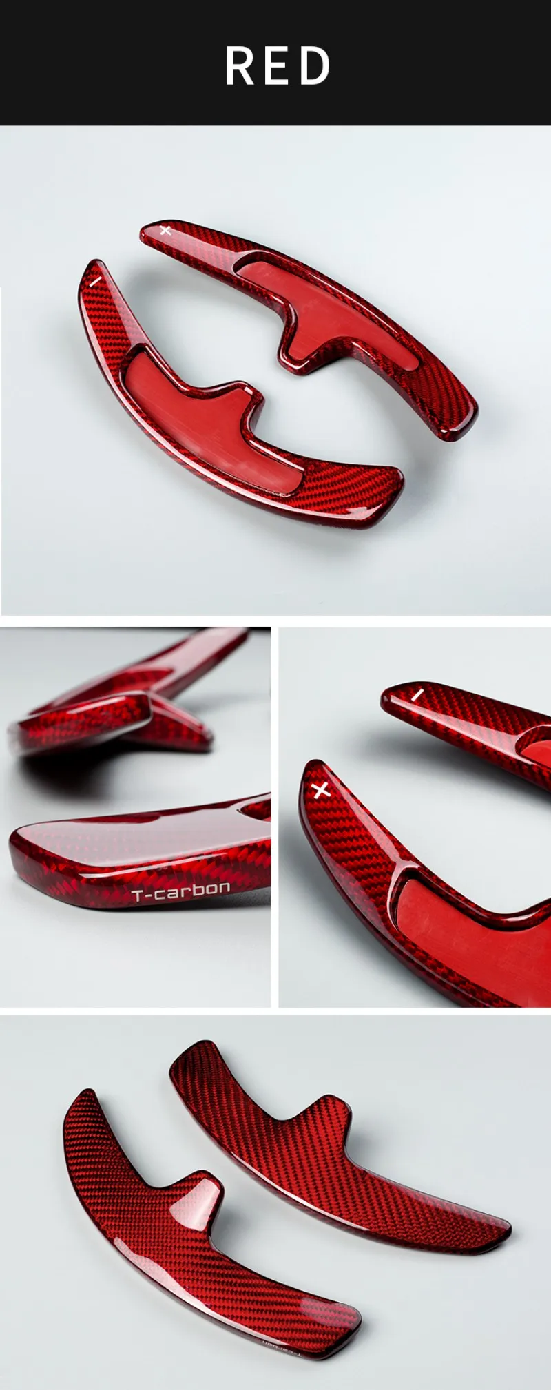 T-carbon Steering Wheel Shift Paddle Shifter For Porsche 991 Cayman 981 2013-2016 Carrera 2012-2016 Boxster 14-15 Carbon Fiber