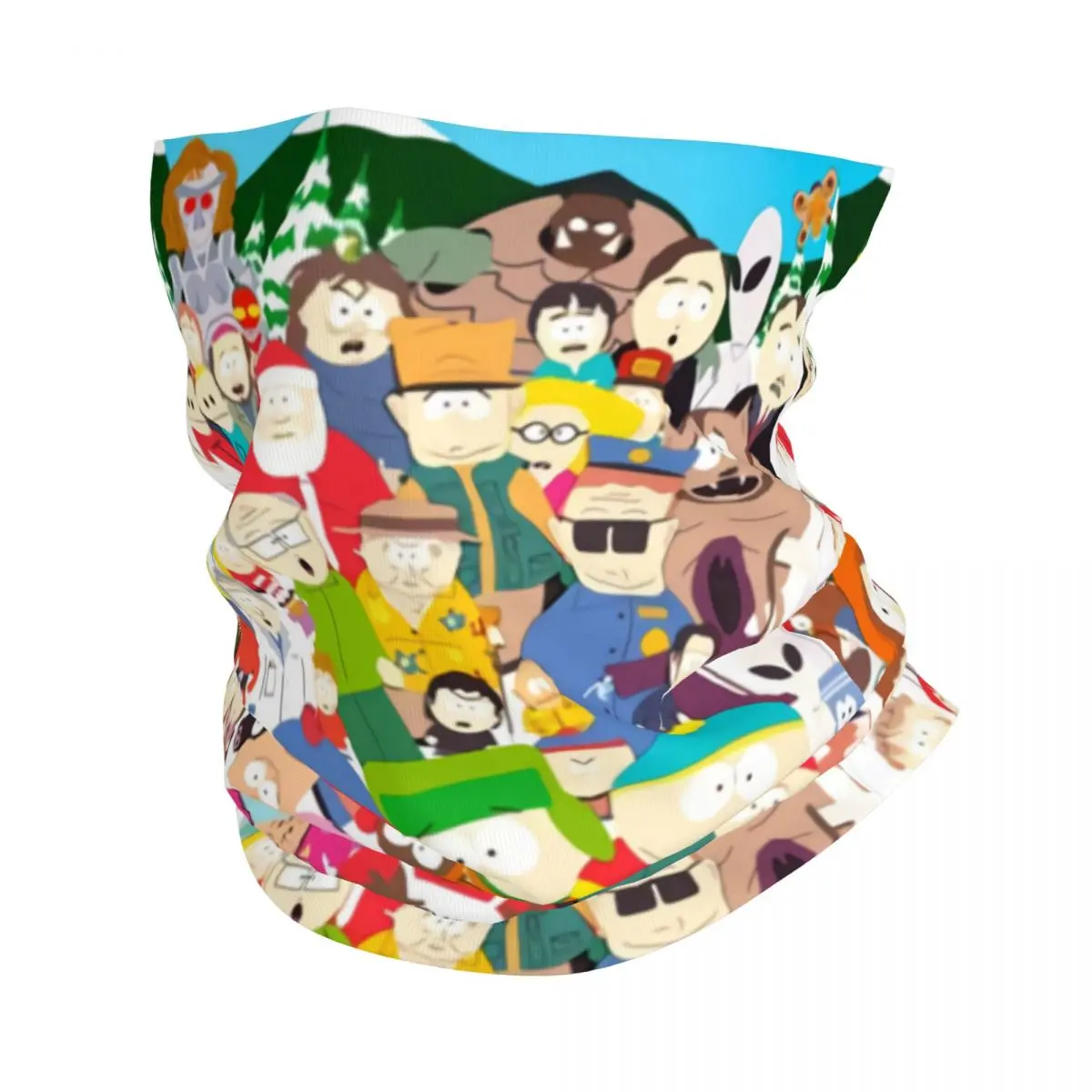

Southpark Collage Cartoon Anime Bandana Neck Cover Printed Wrap Scarf Multifunctional Face Mask Riding for Men Women All Season