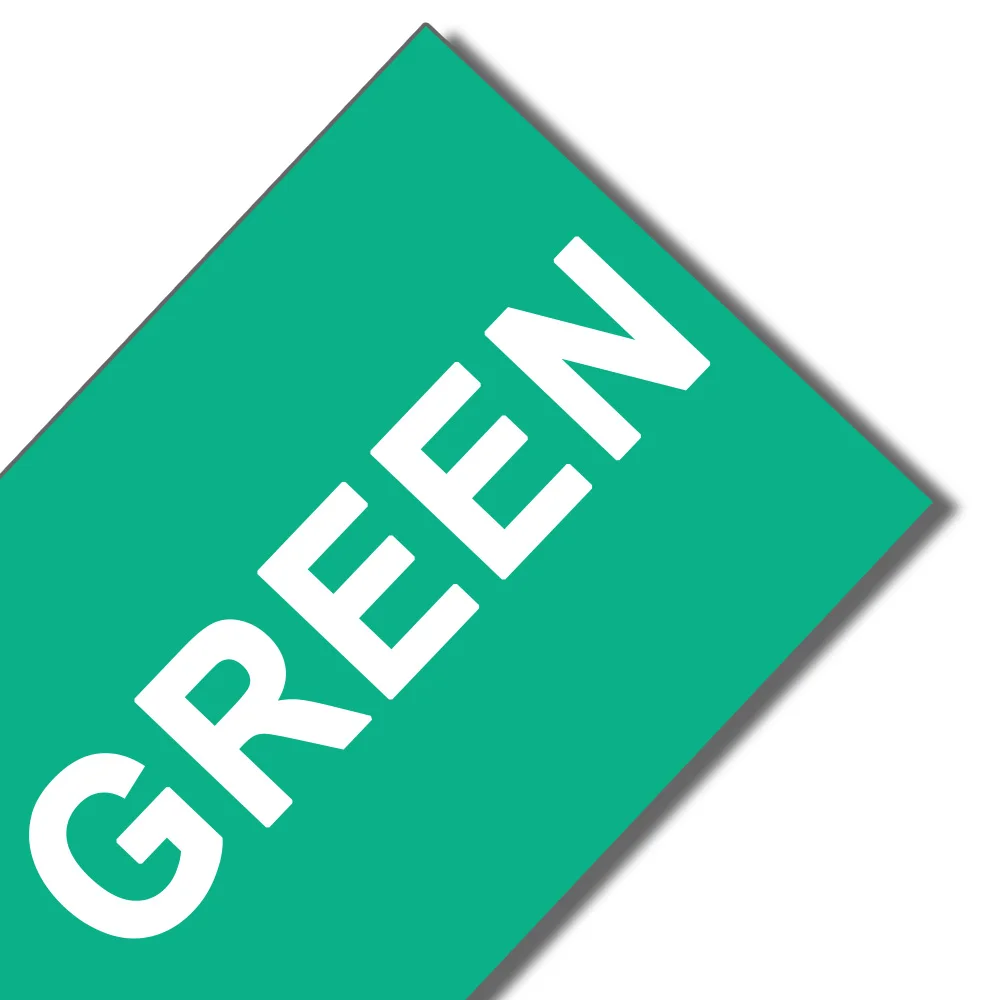 white on green