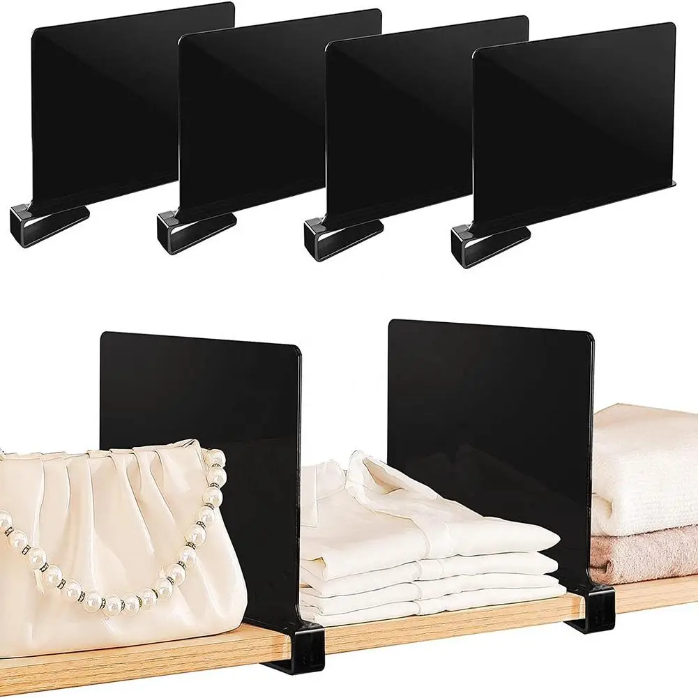 

Acrylic Clear Shelf Dividers Closets Shelf Closet Separator Organizer For Bedroom Kitchen Office Shelves