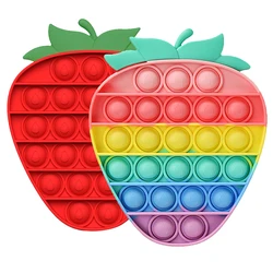 Kawaii – jouet en forme de Stawberry pour enfant, décompression sensorielle, jeu amusant, Anti stress, pour adultes 