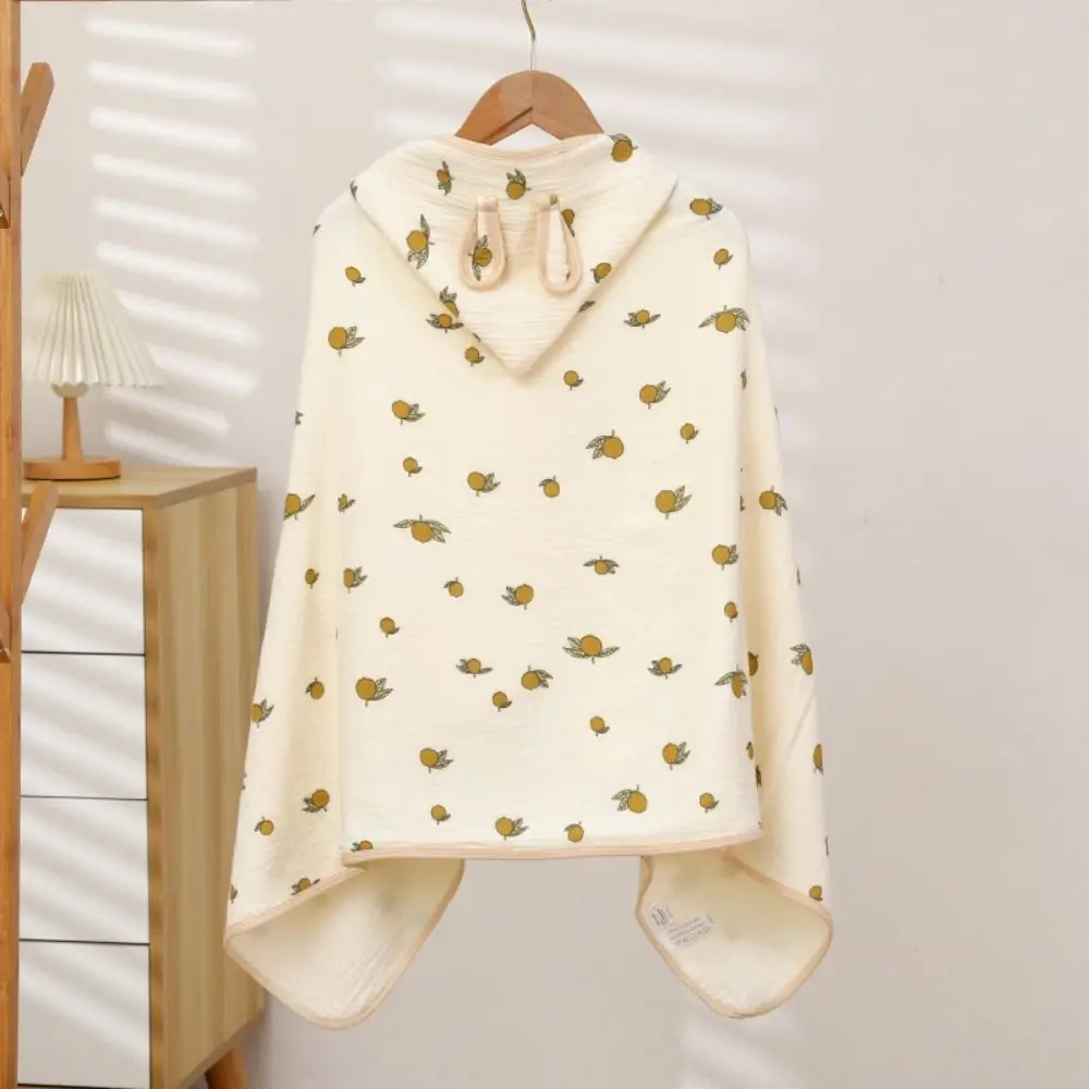 Pure Cotton Baby Crepe Cloth Double-layer Gauze Single Layer Delivery Room Bag Soft Texture Little Bear Printed Newborn Cloth