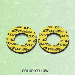Premium Motorcycle Handle Grips with Donut Design (Yellow)