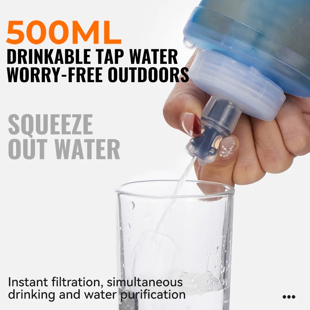 Ultralight Collapsible Water Filter Soft Flask