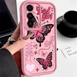Butterfly Pink TPU Soft Phone Case with Vibrant Print Design - Galaxy A27 (B021 Pink)