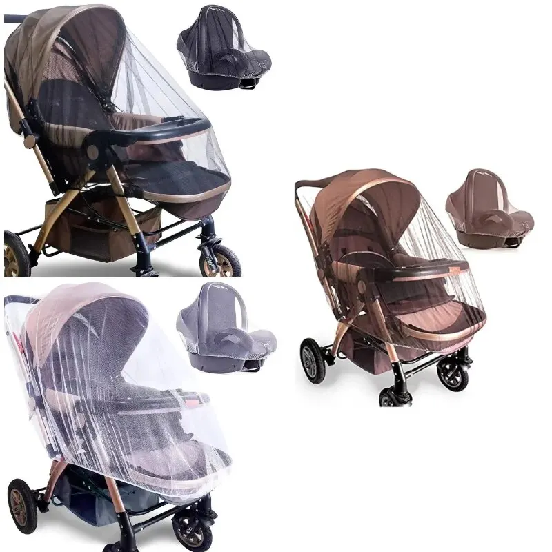 1 mosquitera para cochecito de bebé, cubierta completa, modelo general, ligera, transpirable, fácil de transportar, malla encriptada_voghion.com