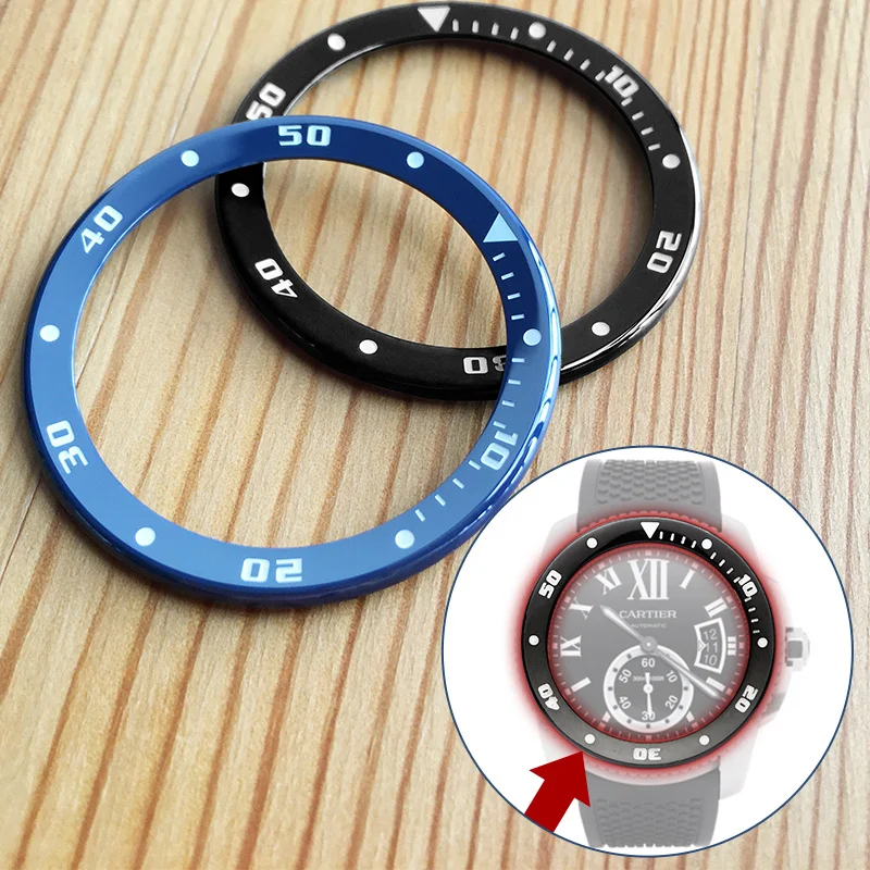 Lunetta In Ceramica Per Orologio Automatico Caliber De Cartier 42Mm