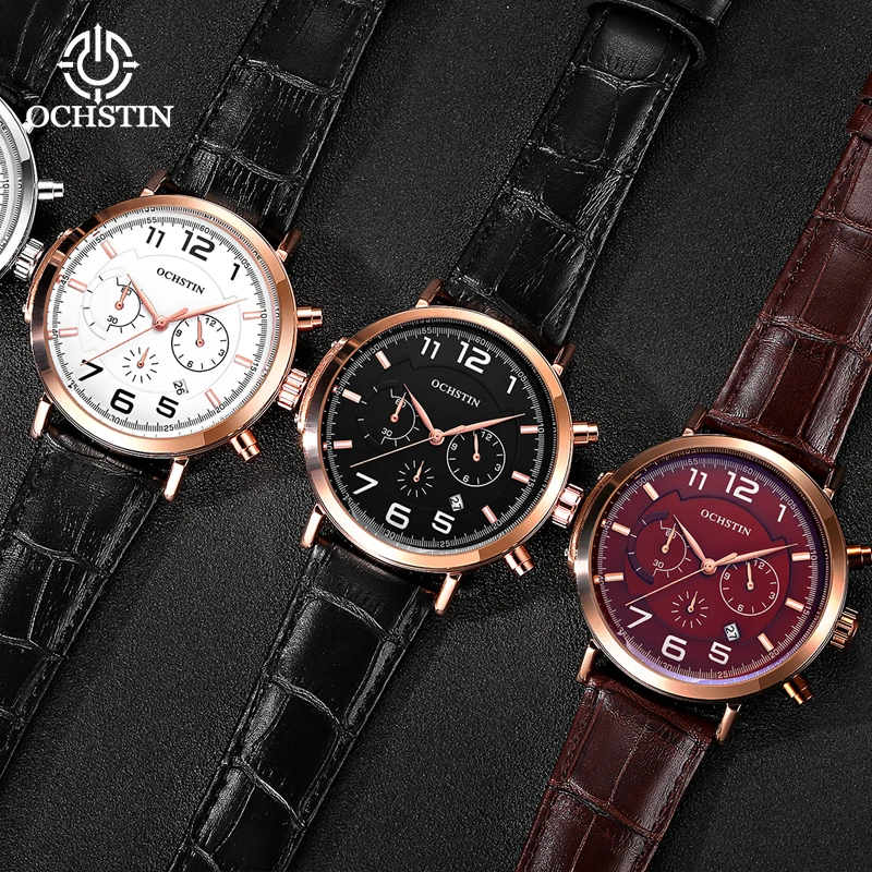 Ochstin original brand Commander series casual simple watches multi-functional quartz movement men's quartz watch