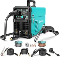MIG Welder, 110V/220V Dual Voltage Gas/Gasless Flux Core MIG Welder/Lift TIG/Stick 3 in 1 Synergic MIG145 9GEN Welding Mach 1