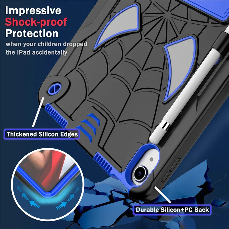 Capa de Suporte para Tablet Infantil à Prova de Choque Ipad 10 10th 10.2 7th 8th 9th Generation Pro 11 2023 Air 10.9 2023 - Imagem 5